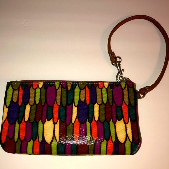 Fossil Multi-Color “Key-Per” Wristlet Clutch Wallet - Picture 2 of 10